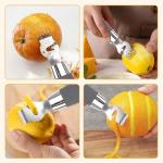 DADERXY 2Pcs Lemon Zester Tool, Citrus Grater Peeler, Orange Channel Knife