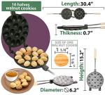 Walnut Cookie Mold Maker 16 Non-Stick Granite - Oreshki Mold Maker - Walnut Cookie Maker Oreshek - Oreshnitsa Maker - Nutty Maker - Oрешница Russian - Nut Cookies Maker - Oreshki Maker Molds