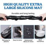 LET'S RESIN Extra Large Silicone Mat for Crafts,36''x24''Nonstick &Nonskid Heat-Resistant Silicone Crafts Mat, Easy Clean&Store Multipurpose Silicone Mat for Resin, DIY Art,Paint, Clay