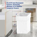 Plastico Compactor Bags for 15” Rectangular Trash Compactors, 10 Bags + 10 Twist Ties, Heavy Duty 3 Mil Thick Plastic, 18 Gallon, Pre-Punched Holes for Easy Attachment, Strong & Flexible Crushing