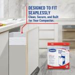 Plastico Compactor Bags for 15” Rectangular Trash Compactors, 10 Bags + 10 Twist Ties, Heavy Duty 3 Mil Thick Plastic, 18 Gallon, Pre-Punched Holes for Easy Attachment, Strong & Flexible Crushing