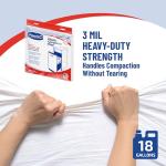 Plastico Compactor Bags for 15” Rectangular Trash Compactors, 10 Bags + 10 Twist Ties, Heavy Duty 3 Mil Thick Plastic, 18 Gallon, Pre-Punched Holes for Easy Attachment, Strong & Flexible Crushing