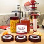 Mason Jar Fermentation Kit - Food Grade Fermenting Lids for Wide Mouth Mason Jars, includes Easy Grip Fermenter Lids 4-Pack, Weights and Pump - a Great Starter Sauerkraut Fermenting Kit, Brillenti