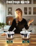 WantJoin Pressure Cooker Stainless Steel 6.5 Qt, Commercial Stove Top Pressure Cooker Pot Used for Pressure Foodie or Steaming, Compatible with Gas & Induction Cooker