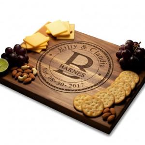 Personalized Christmas Gifts for Couples - Custom Cutting Board Wedding Gifts, Unique Holiday Gift for Family Premium Handmade Wood Gift Anniversarie, Bridal Shower & Couples – Unique Newlywed Gift