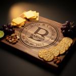 Personalized Christmas Gifts for Couples - Custom Cutting Board Wedding Gifts, Unique Holiday Gift for Family Premium Handmade Wood Gift Anniversarie, Bridal Shower & Couples – Unique Newlywed Gift