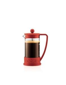 Bodum 34oz Brazil French Press Coffee Maker, High-Heat Borosilicate Glass, Red - Made in Portugal