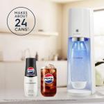 SodaStream - E-TERRA Soda Maker | STARTER KIT | 3 Automatic Carbonation Levels | Includes 1x CO2 Cylinder, 1x 32 Fl Oz Dishwasher Safe Bottle, 1x Pepsi Zero Sugar Mix, 1x Power Adapter | White