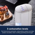 SodaStream - E-TERRA Soda Maker | STARTER KIT | 3 Automatic Carbonation Levels | Includes 1x CO2 Cylinder, 1x 32 Fl Oz Dishwasher Safe Bottle, 1x Pepsi Zero Sugar Mix, 1x Power Adapter | White