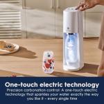 SodaStream - E-TERRA Soda Maker | STARTER KIT | 3 Automatic Carbonation Levels | Includes 1x CO2 Cylinder, 1x 32 Fl Oz Dishwasher Safe Bottle, 1x Pepsi Zero Sugar Mix, 1x Power Adapter | White