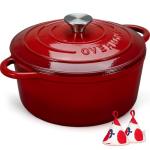 Overmont 5.5QT Enameled Cast Iron Dutch Oven