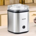 VEVOR Ice Cream Maker, 2.11 Qt. Large Capacity, Electric Automatic Ice-Cream Machine, with Easy Operation & Cleaning, Stainless Steel Shell, for Homemade Frozen Yogurt, Fruit Sorbet, Gelato, Silver