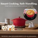 Overmont 5.5QT Enameled Cast Iron Dutch Oven