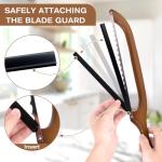 Woodever Sourdough Bread Knife for Both Right and Left Handed Use, 16" Bread Slicer for Homemade Bread, Premium Stainless Steel Serrated Saw Bread Cutter for Bagels, Baguettes (BROWN)