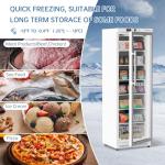 BEYOU Commercial Freezer Upright，10.7 Cu. ft. Reach-in Freezer with Single Glass Door