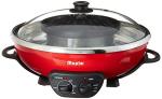 Maple Enjoy Suki Electric Hot Pot Shabu with Korean BBQ Grill - 2 in 1 - Separate Temperature Control - Enjoy Thai Korean Chinese Vietnamese Hot Pot and non stick grill