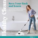 RotaShine Electric Spin Scrubber - Electric Scrubber for Cleaning with 7 Replaceable Heads - Full-Body Waterproof Tub Scrubber with Long Handle - Electric Brush Cleaner for Bathroom