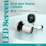 RotaShine Electric Spin Scrubber - Electric Scrubber for Cleaning with 7 Replaceable Heads - Full-Body Waterproof Tub Scrubber with Long Handle - Electric Brush Cleaner for Bathroom