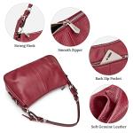 S-ZONE Womens Hobo Genuine Leather Shoulder Bag Top-handle Handbag Ladies Purses