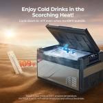 BougeRV 12 Volt Portable Refrigerator, 41 Quart Rocky V2.0 Dual Zone Car Fridge Freezer with APP Control, Compressor Cooler 12/24V DC, 110~240V AC for Overlanding, Camping, Travel, RV, Truck