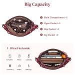 S-ZONE Womens Hobo Genuine Leather Shoulder Bag Top-handle Handbag Ladies Purses