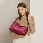 S-ZONE Womens Hobo Genuine Leather Shoulder Bag Top-handle Handbag Ladies Purses