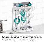 OXO Tot Space-Saving Baby Bottle Drying Rack, Compact Dish Drying Rack with Removable Trays, Countertop Bottle Organizer for Baby Bottles, Nipples, Pacifiers and Lids, BPA Free, Dishwasher Safe