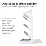 OXO Tot Space-Saving Baby Bottle Drying Rack, Compact Dish Drying Rack with Removable Trays, Countertop Bottle Organizer for Baby Bottles, Nipples, Pacifiers and Lids, BPA Free, Dishwasher Safe