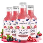 TrueSeaMoss Mixed Berry Sea Moss Lemonade – Antioxidant-Rich Natural Drink with Sea Moss – 4 x 12 fl oz Bottles – Vegan – Made in USA