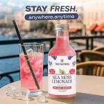 TrueSeaMoss Mixed Berry Sea Moss Lemonade – Antioxidant-Rich Natural Drink with Sea Moss – 4 x 12 fl oz Bottles – Vegan – Made in USA