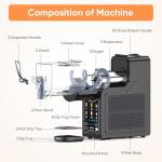 Richday Slushie Machine for Home – 88oz Frozen Drink Maker with 6 Preset Modes, No Ice Needed, Self-Cleaning, BPA-Free, Dishwasher Safe, Ideal for Slush, Frappe, Milkshake, Margarita, Cold Drinks