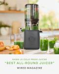 Nama J2 Cold Press Juicer – Self Feeding for Hands-Free Operation with Wide Mouth Hopper for Whole Recipe Loading, Zero Waste Masticating Juicer For More Juice, Less Pulp – Easy Cleanup & Assembly
