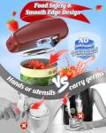 HuiJuKeJi Automatic Electric Can Opener, One-Touch Rechargeable LED Can Opener Electric for Smooth Edge Safe Opening, Fits All Cans, Hands-Free Operation, Ideal for Seniors Arthritis Kitchen Gadget