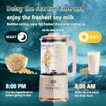 5.0 New Upgraded Nut Milk Maker Machine 10 in 1 nut Milk Maker【NO.1German High-Efficiency Brushless Motor】【TC4 titanium blade】Homemade Almond, Soy, Oats juice, fresh juice Delay Start, Keep Warm