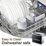 Eichzer Ceramic Butter Crock with Lid, Marbled Butter Keeper for Spreadable Butter, Elegant Butter Dish for Home and Kitchen Decor (White, Black)