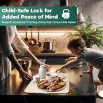 DiDaDy Warming Mat for Food, Full Surface Heating Electric Food Warming Mat with 7 Temperature Levels and 5 Hour Auto Shut-Off, Silicon Portable Food Warmer for Parties, Gatherings, Everyday Use