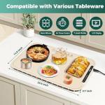 DiDaDy Warming Mat for Food, Full Surface Heating Electric Food Warming Mat with 7 Temperature Levels and 5 Hour Auto Shut-Off, Silicon Portable Food Warmer for Parties, Gatherings, Everyday Use
