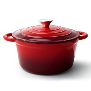6 Quart Dutch Oven Pot with Lid, Non Stick Enameled Cast Iron Dutch Oven for Bread Baking, Heavy-Duty, Oven Safe Ceramic Cookware Up to 500°F for Baking, Braising, Stews, Roasting, Red