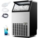ICEVIVAL Commercial Ice Maker, 100Lbs/Day, 45 Cubes in 11 Mins, Under Counter Ice Maker with 33Lbs Storage, Self-Cleaning, Timer, Ice Maker Machine for Home/Bar/Cafe (Commercial Grade)