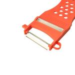 uxcell Plastic Frame Vegetable Fruit Slicer Peeler Shredder 10pcs Red Silver Tone