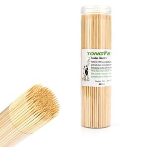[200 PCS] 8 inch Bamboo Skewers, Premium Wooden Skewers without Splinters, Skewers for Grilling, BBQ, Appetizer, Fruit Kabobs, Chocolate Fountain, Cocktail Toothpicks, and Food Skewer Sticks.