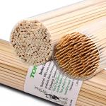 [200 PCS] 8 inch Bamboo Skewers, Premium Wooden Skewers without Splinters, Skewers for Grilling, BBQ, Appetizer, Fruit Kabobs, Chocolate Fountain, Cocktail Toothpicks, and Food Skewer Sticks.
