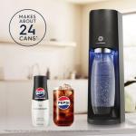 SodaStream - E-TERRA Soda Maker | STARTER KIT | 3 Automatic Carbonation Levels | Includes 1x CO2 Cylinder, 1x 32 Fl Oz Dishwasher Safe Bottle, 1x Pepsi Zero Sugar Mix, 1x Power Adapter | Black