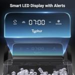 Typhur Fast Nugget Ice Maker Countertop with Self-Cleaning Pump, 35lbs/24H Crushed Pebble Ice Machine with Pellet Ice, 8 Packs Cleaner, Dual Ice Scoops for Home, Kitchen, Party, RV, Stainless Steel