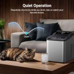 Typhur Fast Nugget Ice Maker Countertop with Self-Cleaning Pump, 35lbs/24H Crushed Pebble Ice Machine with Pellet Ice, 8 Packs Cleaner, Dual Ice Scoops for Home, Kitchen, Party, RV, Stainless Steel