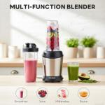 Sweetcrispy Smoothie Blender, Personal Blender Set for Kitchen, Smoothies Maker With BPA-Free Portable Cups For Shakes, Sauces, Juice, Ice Crushing