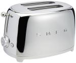 SMEG 2 Slice Toaster with 6 Presets and Defrost Function and Removable Crumb Tray TSF01SSUS, Stainless Steel