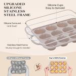 AOTASO 8 Pcs Baking Pans Set, Silicone Bakeware Sets with Metal Reinforced Frame, Nonstick Stackable Carbon Steel Non Toxic Baking Sets for Cooking (Brown)