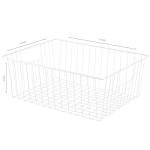 Nprohuge Freezer Organizer Bins, Upright Freezer Baskets for 16, 17, 21 cu.ft Standup Freezer, Wire Storage Baskets with Built-in Handles, 6Pcs, White