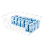 Nprohuge Freezer Organizer Bins, Upright Freezer Baskets for 16, 17, 21 cu.ft Standup Freezer, Wire Storage Baskets with Built-in Handles, 6Pcs, White